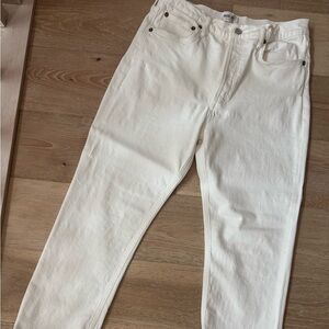 Agolde White Straight Jeans Classic Style